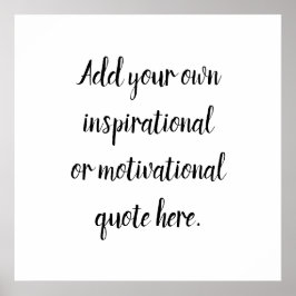 Poster Crie seu próprio Quote Moderno do Inspiron, faça v