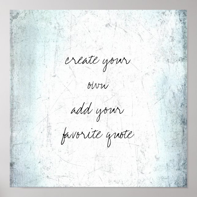 Poster crie seu próprio ressentimento texturizado (Frente)