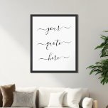 Poster Crie seu próprio script Elegante de Cotação Person<br><div class="desc">Crie a sua própria arte de poster de de aspas personalizada. Personalize este impressão de poster com uma caligrafia elegante. Apresenta design de tipografia manuscrita minimalista.</div>