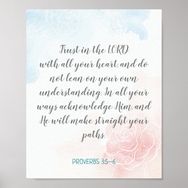 Poster Crie seu próprio texto de Bíblia de caligrafia (Frente)