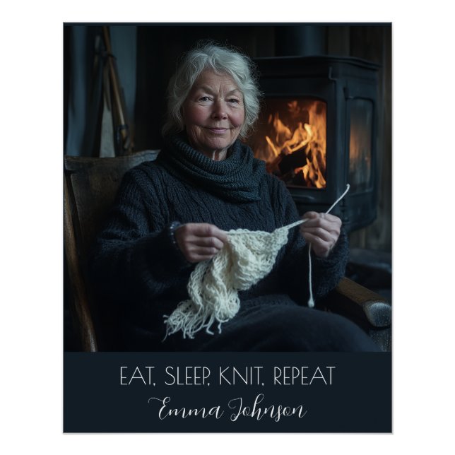 Pôster Crie seu próprio texto e nome da foto (Frente)