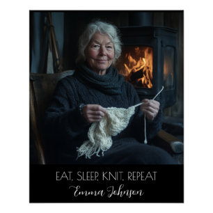 Pôster Crie seu próprio texto e nome da foto