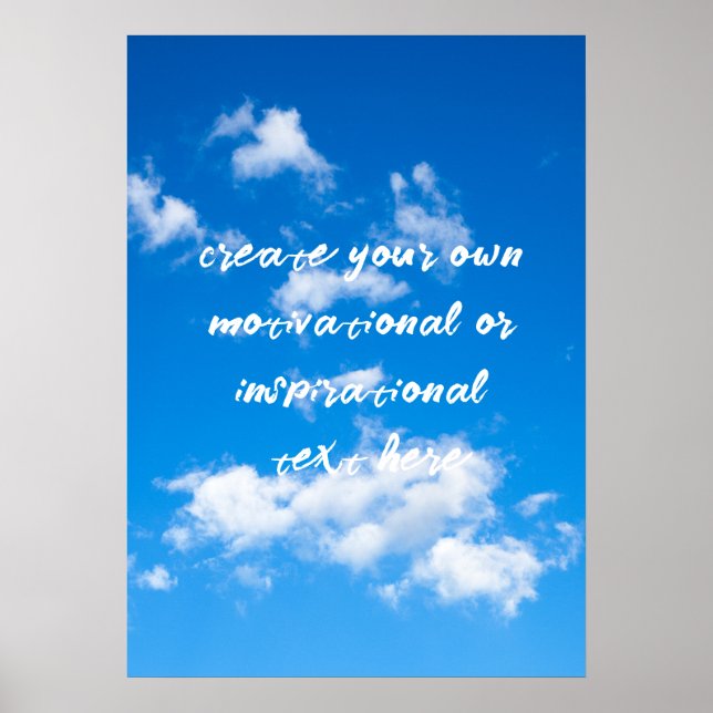 Poster crie seu próprio texto motivacional ou inspirador (Frente)