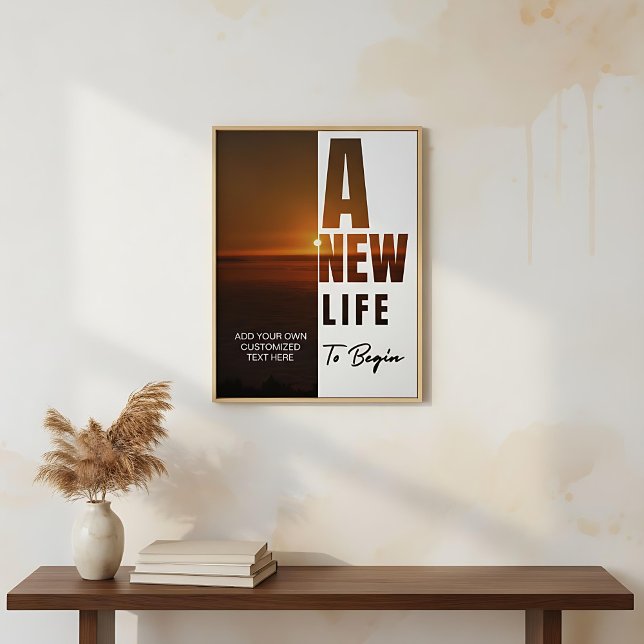 Pôster Crie seu próprio texto personalizado motivacional (Criador carregado)