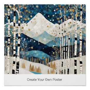 Pôster Crie Sua Escritura De Citação De Montanha