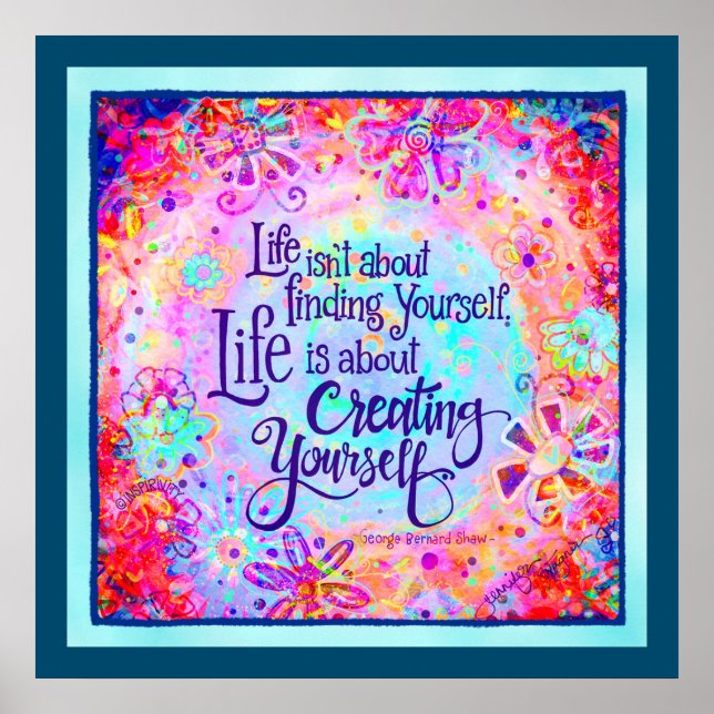 Poster Crie sua inspiração de citação inspiradora (Frente)