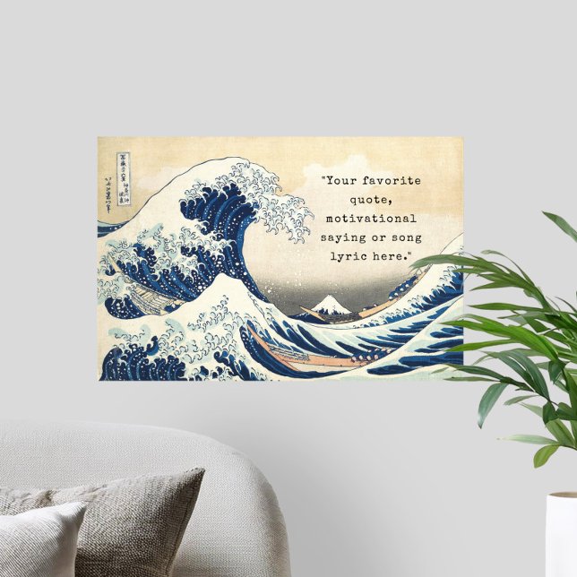 Poster Crie sua própria citação da Grande Onda (Criador carregado)