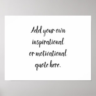 Poster Crie sua própria citação inspiracional moderna