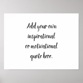 Poster Crie sua própria citação moderna e inspiradora
