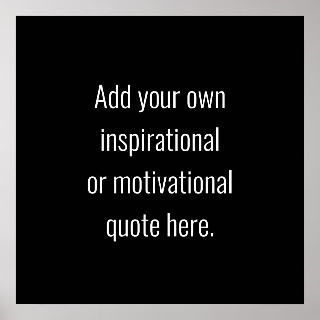 Poster Crie sua própria citação moderna e inspiradora (Frente)