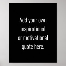 Poster Crie sua própria citação moderna e inspiradora