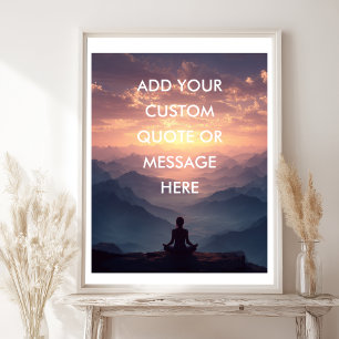 Poster Crie Sua Própria Citação Motivacional - Céu-Montan
