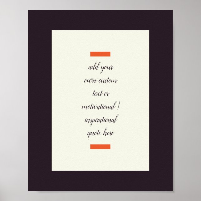 Poster Crie sua própria citação motivacional/inspiraciona (Frente)