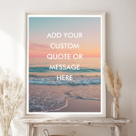 Poster Crie Sua Própria Citação Motivacional - Pôr do Sol