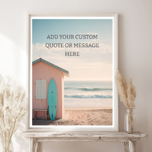 Poster Crie Sua Própria Citação Motivacional - Surf Retro