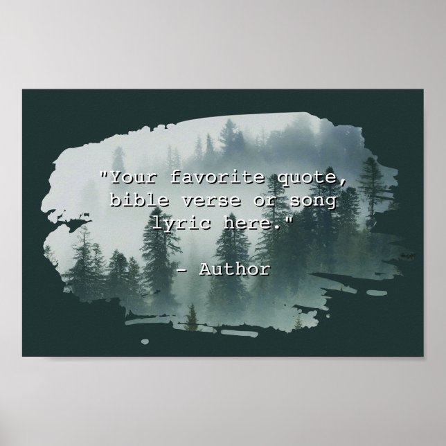 Poster Crie sua própria citação personalizada do cenário  (Frente)