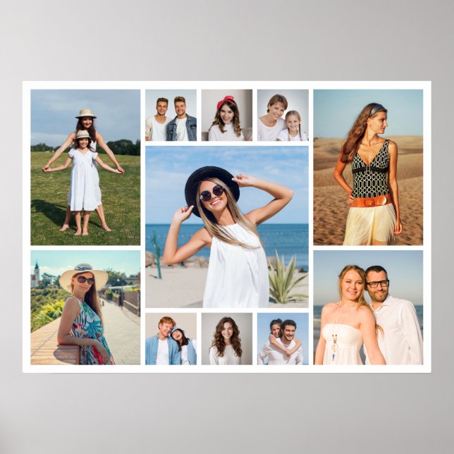 Poster Crie Sua Própria Colagem de 11 Fotos  (Frente)