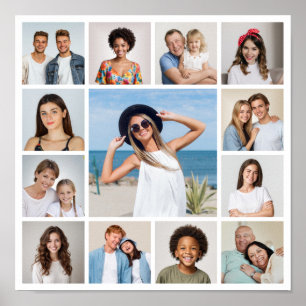 Poster Crie Sua Própria Colagem de 13 Fotos 