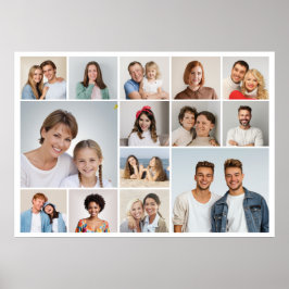 Poster Crie Sua Própria Colagem de 14 Fotos