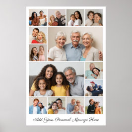 Poster Crie Sua Própria Colagem de 14 Fotos Adicione Seu