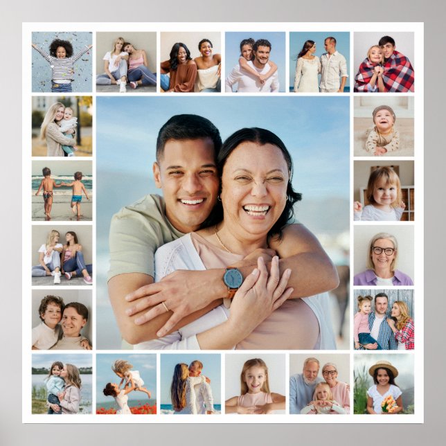 Poster Crie Sua Própria Colagem de 21 Fotos (Frente)