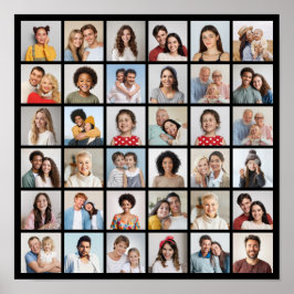 Poster Crie Sua Própria Colagem de 36 Fotos