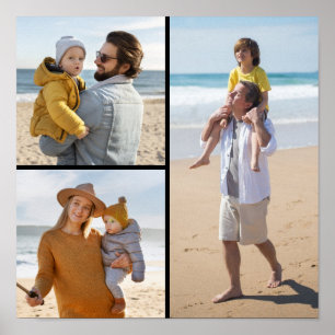 Poster Crie Sua Própria Colagem de 3 Fotos