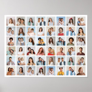 Poster Crie Sua Própria Colagem de 48 Fotos