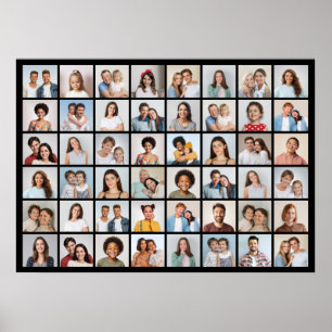 Poster Crie Sua Própria Colagem de 48 Fotos
