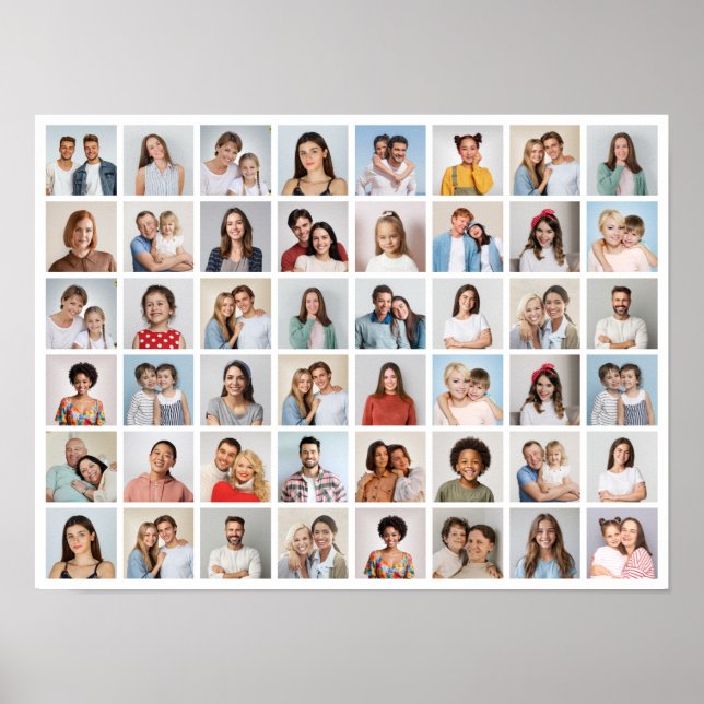 Poster Crie Sua Própria Colagem de 48 Fotos (Frente)