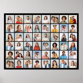 Poster Crie Sua Própria Colagem de 48 Fotos