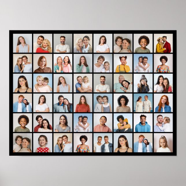 Poster Crie Sua Própria Colagem de 48 Fotos (Frente)