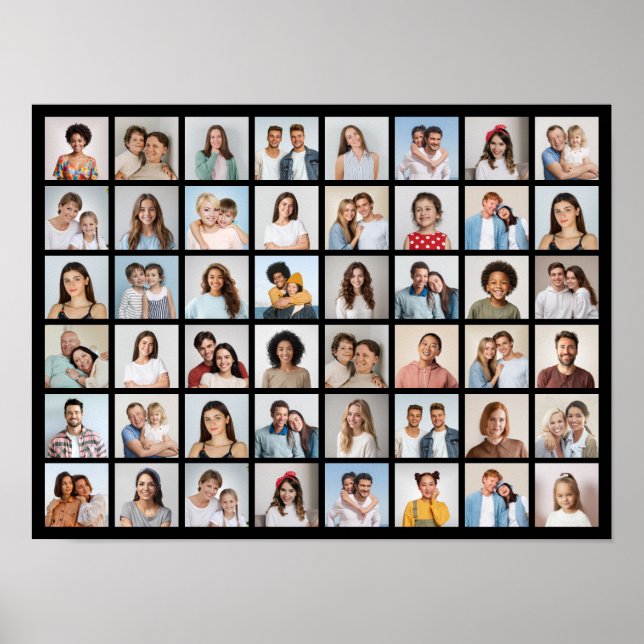 Poster Crie Sua Própria Colagem de 48 Fotos (Frente)