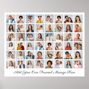 Poster Crie Sua Própria Colagem de 48 Fotos Adicione Seu 