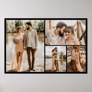 Poster Crie Sua Própria Colagem de 4 Fotos