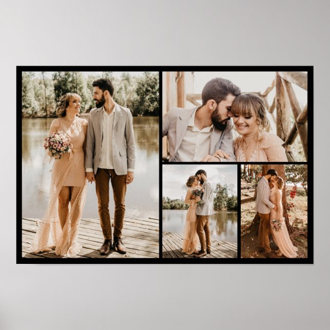 Poster Crie Sua Própria Colagem de 4 Fotos (Frente)