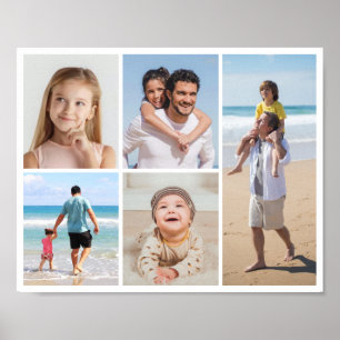 Poster Crie Sua Própria Colagem de 5 Fotos