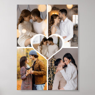 Poster Crie Sua Própria Colagem de 5 Fotos