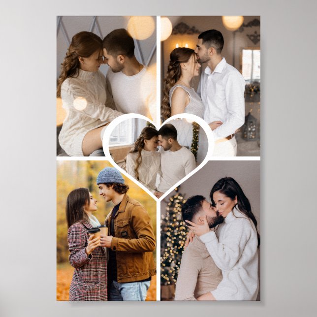 Poster Crie Sua Própria Colagem de 5 Fotos (Frente)