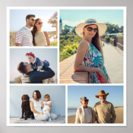 Poster Crie Sua Própria Colagem de 5 Fotos