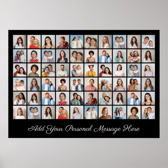 Poster Crie Sua Própria Colagem de 60 Fotos (Frente)
