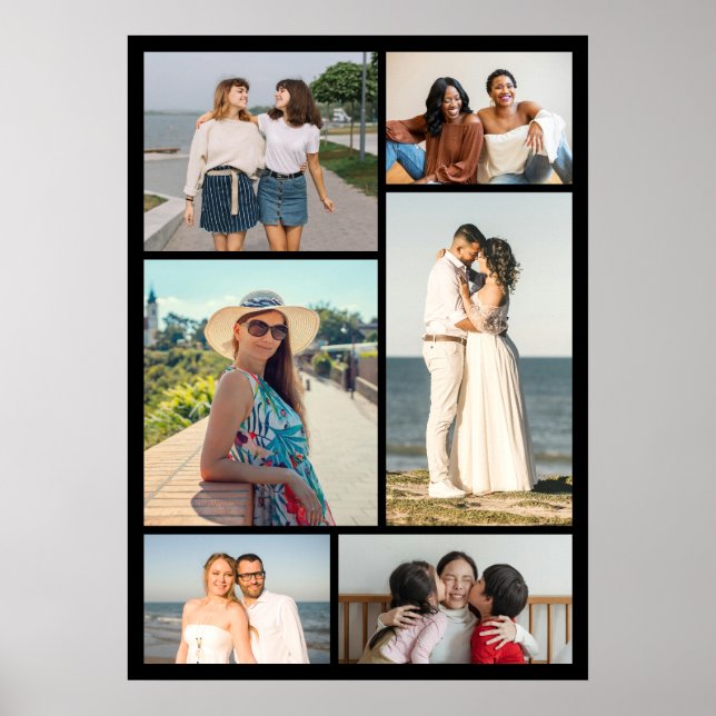 Poster Crie Sua Própria Colagem de 6 Fotos (Frente)