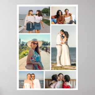 Poster Crie Sua Própria Colagem de 6 Fotos