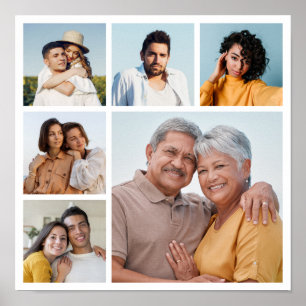 Poster Crie Sua Própria Colagem de 6 Fotos 