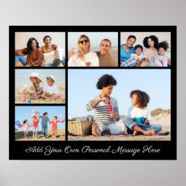Poster Crie sua própria colagem de 6 fotos Adicione sua s