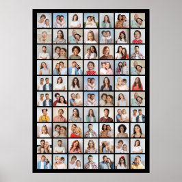 Poster Crie Sua Própria Colagem de 70 Fotos