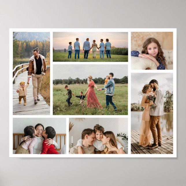 Poster Crie Sua Própria Colagem de 7 Fotos (Frente)
