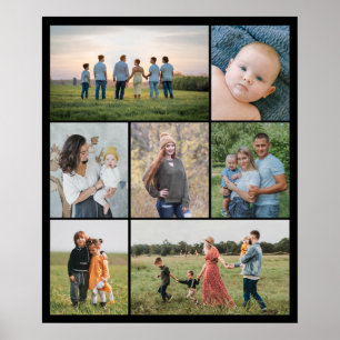 Poster Crie Sua Própria Colagem de 7 Fotos