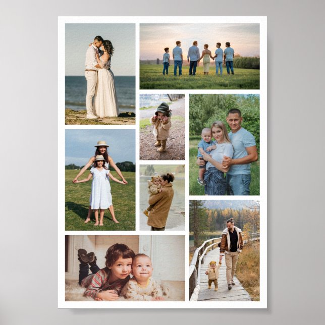 Poster Crie sua própria colagem de 8 fotos (Frente)