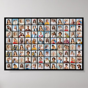 Poster Crie Sua Própria Colagem de 96 Fotos